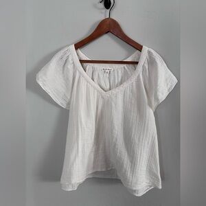 Derek Heart Ivory Cotton Boho  Cottagecore Blouse Sz X Large